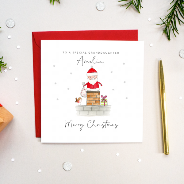 Santa Claus Personalised Christmas Card - Boy, Grandson, Nephew, Son