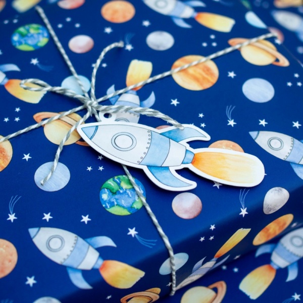 Space Wrapping Paper - Planets