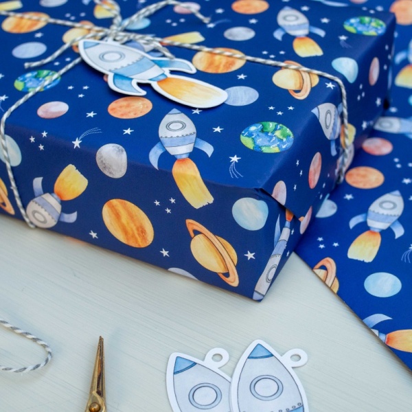 Space Wrapping Paper - Planets