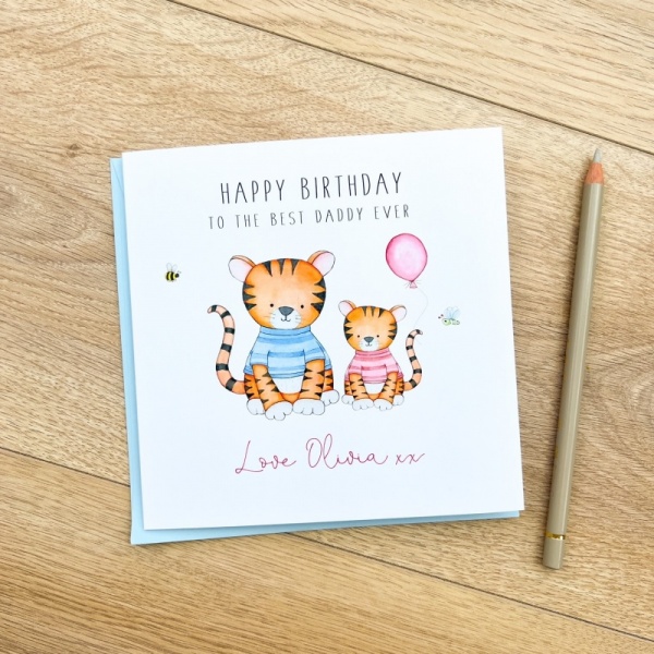 Daddy Birthday Card - Tiger