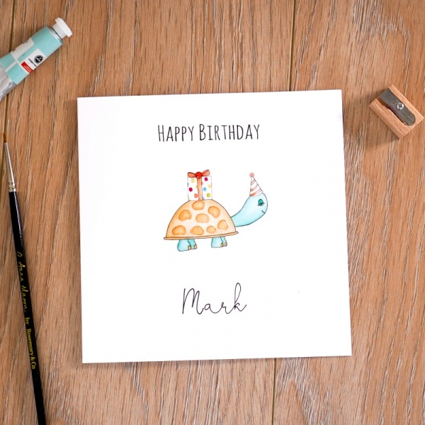 Tortoise Birthday Card