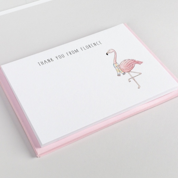 Flamingo Christmas Notecards - Christmas Thank You Cards